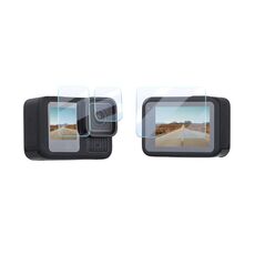 Per GoPro HERO13 Black Sunnylife 3 in 1 Pellicola protettiva per obiettivo anteriore e posteriore in vetro temperato, quantità: 1 + 1 + 1 set