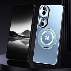 Per vivo S19 Custodia per telefono in metallo satinato con supporto rotante (blu)