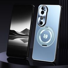 Per vivo S19 Pro Custodia per telefono in metallo satinato con supporto rotante (blu)