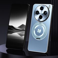 Per vivo X100 Pro Supporto rotante Custodia per telefono in metallo satinato (blu)