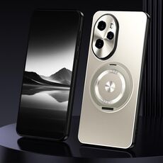 Per Honor 100 Pro Supporto Rotante Custodia per Telefono in Metallo Smerigliato (Titanio)