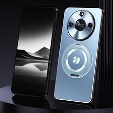 Per Honor X50 GT Supporto rotante Custodia per telefono in metallo satinato (blu)