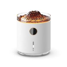 HX127 Mini Volcano Lava Aromatherapy Diffusore Piccolo Umidificatore per Atmosfera Domestica, Colore: Bianco