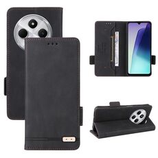 Per Redmi 14C Custodia in pelle con chiusura magnetica (nero)