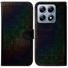Per Xiaomi 14T Custodia per telefono in pelle con fibbia magnetica colorata (nero)