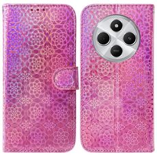 Per Redmi 14C 4G Custodia per telefono in pelle con fibbia magnetica colorata (rosa)
