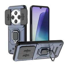 Per Redmi 14C 4G Custodia per telefono antiurto in TPU + PC con supporto scorrevole Camshield (blu)