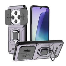 Per Redmi 14C 4G Custodia per telefono antiurto in TPU + PC con supporto scorrevole Camshield (viola)