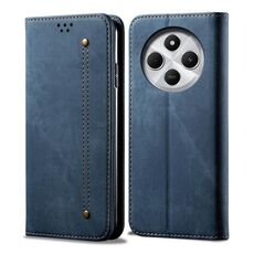 Per Redmi 14C 4G Denim Texture Casual Style Custodia in pelle a flip orizzontale (blu)