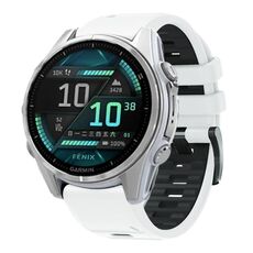 Per Garmin 26mm Cinturino ufficiale in silicone a sgancio rapido bicolore (bianco nero)
