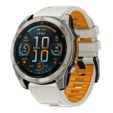 Per Garmin 22mm Official Two Color Screw Buckle Quick Release Silicone Watch Band (arancione sabbia chiaro)