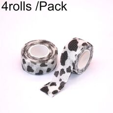 4 rotoli/confezione 2,5 cm x 4,5 m benda protettiva sportiva in tessuto non tessuto, colore: mucca