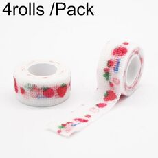 4 rotoli/confezione 2,5 cm x 4,5 m benda protettiva sportiva in tessuto non tessuto, colore: fragola