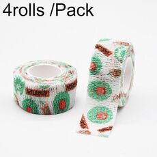 4 rotoli/confezione 2,5 cm x 4,5 m benda protettiva sportiva in tessuto non tessuto, colore: caffè