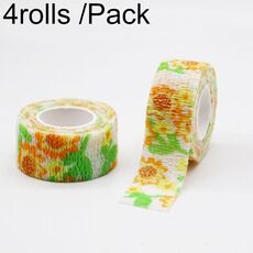 4 rotoli/confezione 2,5 cm x 4,5 m benda protettiva sportiva in tessuto non tessuto, colore: girasole