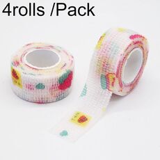 4 rotoli/confezione 2,5 cm x 4,5 m benda protettiva sportiva in tessuto non tessuto, colore: sandwich