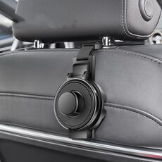 Gancio per schienale del sedile dell'auto 3 in 1 per tazza e telefono Ganci per poggiatesta del sedile del veicolo (nero)