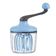 Frusta per panna da cucina semi-automatica per uova, frusta per panna da cucina (blu)