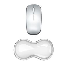 Poggiapolsi per tastiera in silicone Cool Mouse Pad Allevia l'affaticamento del polso, Spec: Piccolo Trasparente