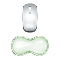 Poggiapolsi per tastiera in silicone Cool Mouse Pad Allevia l'affaticamento del polso, Spec: Piccolo Verde