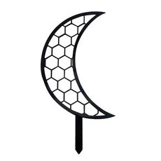 Supporto per arrampicata in plastica a forma di luna, per balcone, vaso, trasporto di piante, giardinaggio, portafiori decorativo (nero)