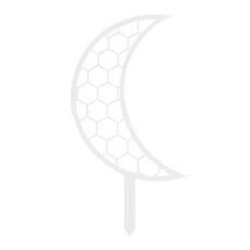 Supporto per arrampicata in plastica a forma di luna, per balcone, vaso, trasporto di piante, giardinaggio, portafiori decorativi (bianco)