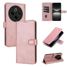 Per vivo Y300 Pro AZNS Custodia per telefono in pelle con texture di vitello e pelle di vitello (oro rosa)