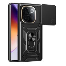 Per vivo iQOO Z9s Pro 5G India Custodia per fotocamera scorrevole TPU+PC Custodia per telefono (nero)