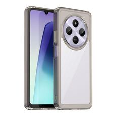 Per Redmi 14C 4G Custodia per telefono in TPU ibrida acrilica serie colorata (grigio trasparente)