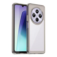 Per Redmi 14R Custodia per telefono in TPU ibrida acrilica serie colorata (grigio trasparente)