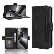 Per Xiaomi 14T Custodia in pelle con slot per schede e texture in vitello (nero)