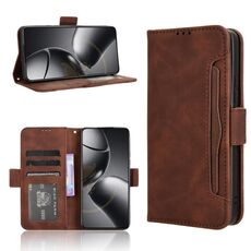 Per Xiaomi 14T Custodia in pelle con slot per schede e texture in vitello (marrone)
