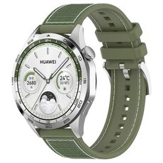 Per Huawei Watch GT 5 Pro 46mm cinturino in silicone intrecciato in nylon ibrido (verde abete)