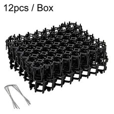 12 pezzi / scatola anti-gatti spinato Spike Net Mat divani cancello giardino gatti repellente strumento, stile: con 4 viti (nero)
