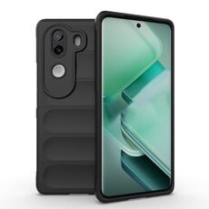Per vivo iQOO Z9s 5G Magic Shield TPU + custodia in flanella per telefono (nero)
