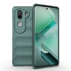 Per vivo iQOO Z9s 5G Magic Shield TPU + custodia in flanella per telefono (verde scuro)