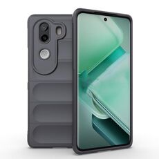 Per vivo iQOO Z9s 5G Magic Shield TPU + custodia in flanella per telefono (grigio scuro)