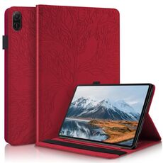 Custodia per tablet in pelle goffrata For Honor Pad X8a Tree Life Series (rosso)