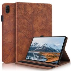 Custodia per tablet in pelle goffrata For Honor Pad X8a Tree Life Series (marrone)