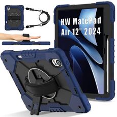 Per Huawei MatePad Air 12 2024 Custodia per tablet PC ibrida in silicone con robot a contrasto di colore (blu navy e nero)