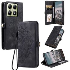 Per Xiaomi 14T Custodia in pelle goffrata Skin Feel Totem (nera)