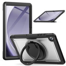 Per Samsung Galaxy Tab A9+ Honeycomb Hybrid Tablet Custodia con maniglia e cinturino (trasparente)