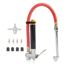 Asta di pressione per pneumatici gonfiabili portatili per auto con strumenti (A9034)
