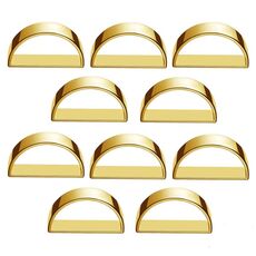 10 pezzi/borsa anelli per tovaglioli semicircolari fibbie per tovaglioli per banchetti nuziali decorazioni per la tavola di Capodanno (oro)