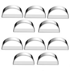 10 pezzi/borsa anelli per tovaglioli semicircolari fibbie per tovaglioli per banchetti nuziali decorazioni per la tavola di Capodanno (argento)