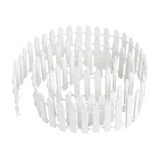 90cm Miniature Recinzione in Legno Fai da Te Giardino delle Fate Mini Ornamento Paesaggio (Bianco)