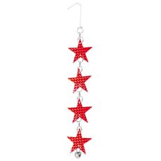 Repellente per uccelli da giardino Pentagramma decorativo da appendere Laser riflettente (rosso + argento)