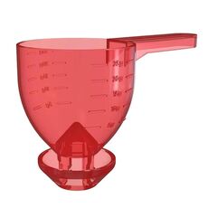Comodo misurino Imbuto antitraboccamento Paletta per bottiglia d'acqua multifunzionale (rosso)