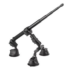 Supporto a ventosa a doppia gamba e 2 supporti a ventosa a gamba singola per auto con set di bastoncini per selfie (nero)