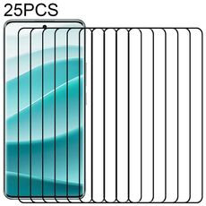 Per Redmi Note 14 Pro+ 25 pezzi 9H HD 3D Pellicola in vetro temperato con bordo curvo (nero)